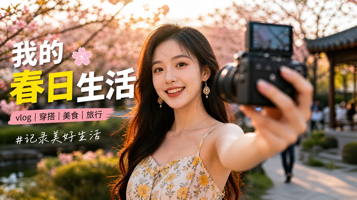 偷拍春日生活vlog视频教程